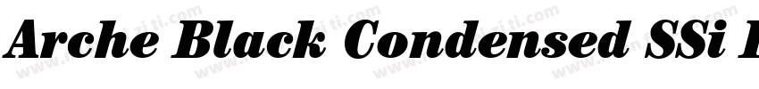 Arche Black Condensed SSi Black Con字体转换